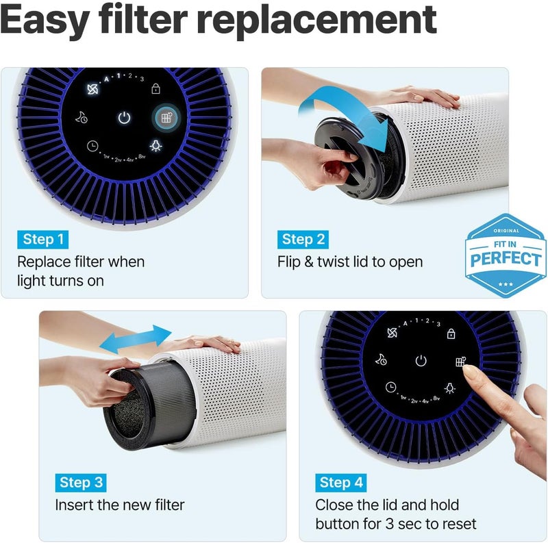 COWAY Airmega 50 Air Purifier Replacement Filter Set, High-Efficiency Genuine Particulate Filter and Deodorization Filter, 1 Pack - Image 5